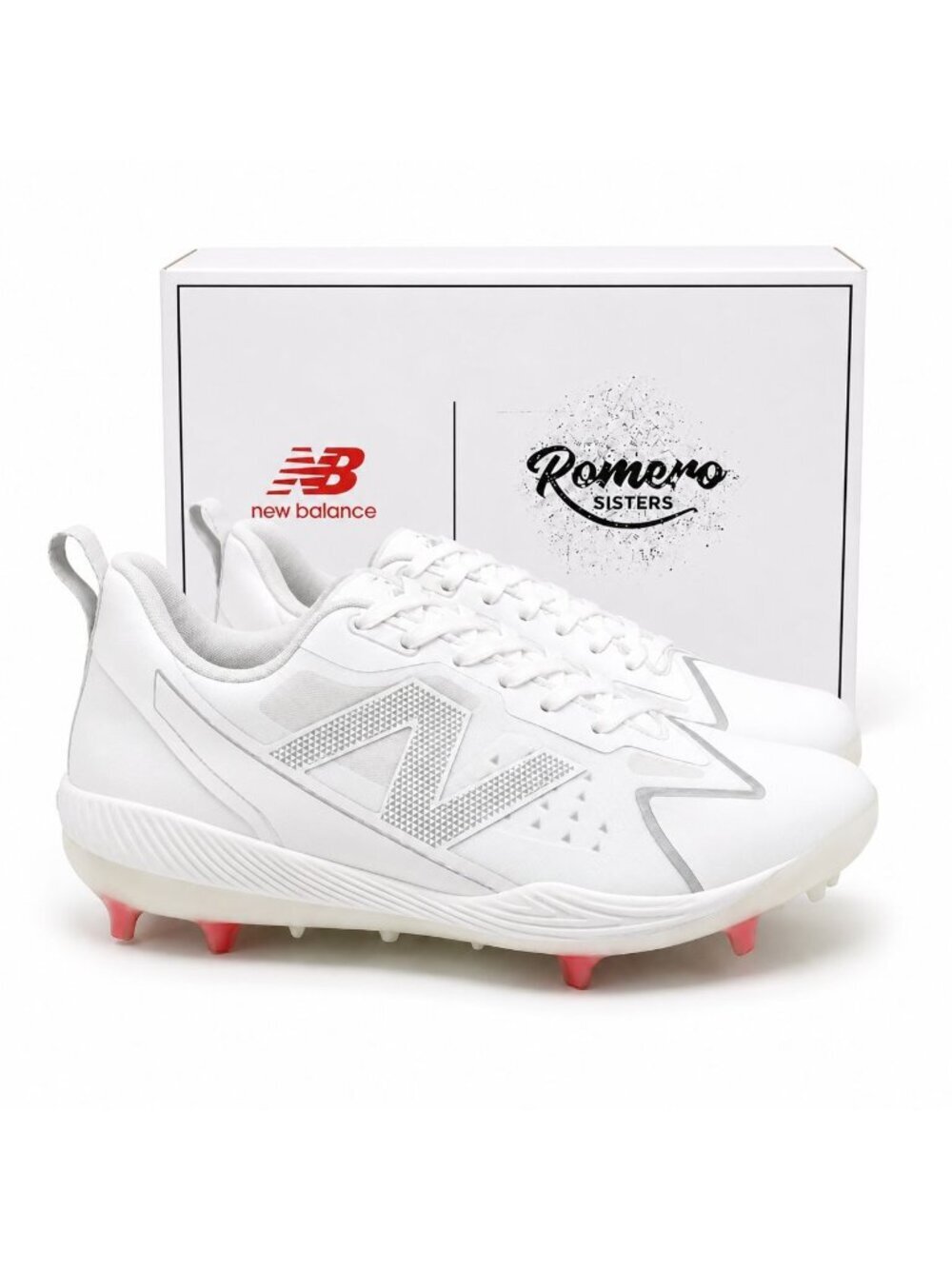 New Balance FuelCell Romero Duo Composite Softball Cleats Women's 11 White Silve